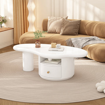 Mesa de Centro Nube Creativa 110x60cm MDF | Con Cajón y Campo
