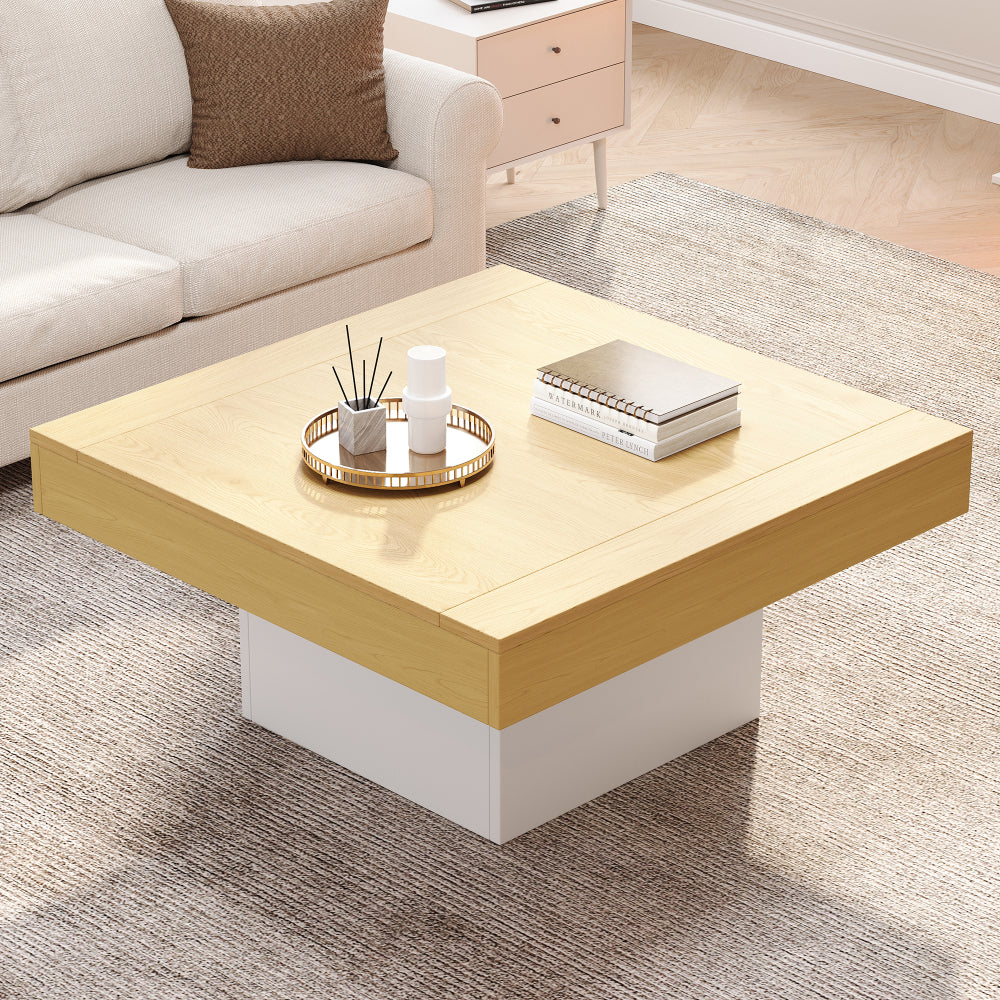 Mesa de Centro Hongo LED | Diseño Moderno 70x70cm para Salón 