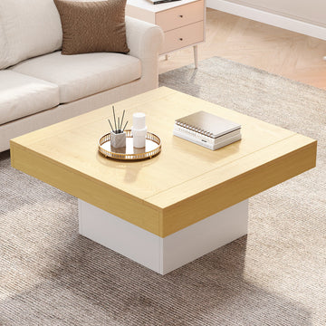 Mesa de Centro Hongo LED | Diseño Moderno 70x70cm para Salón 