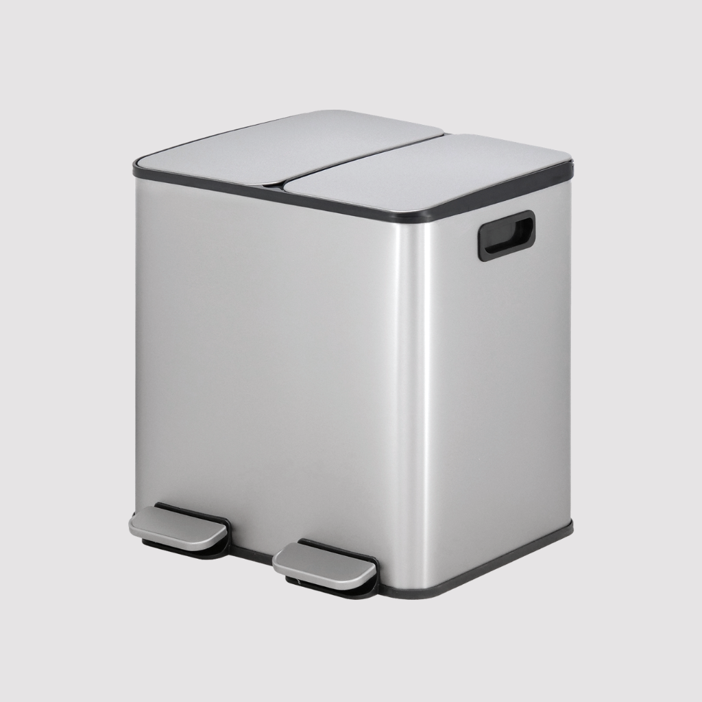 2x15L Pedal Recycling Bin 30L | Vidacharmy