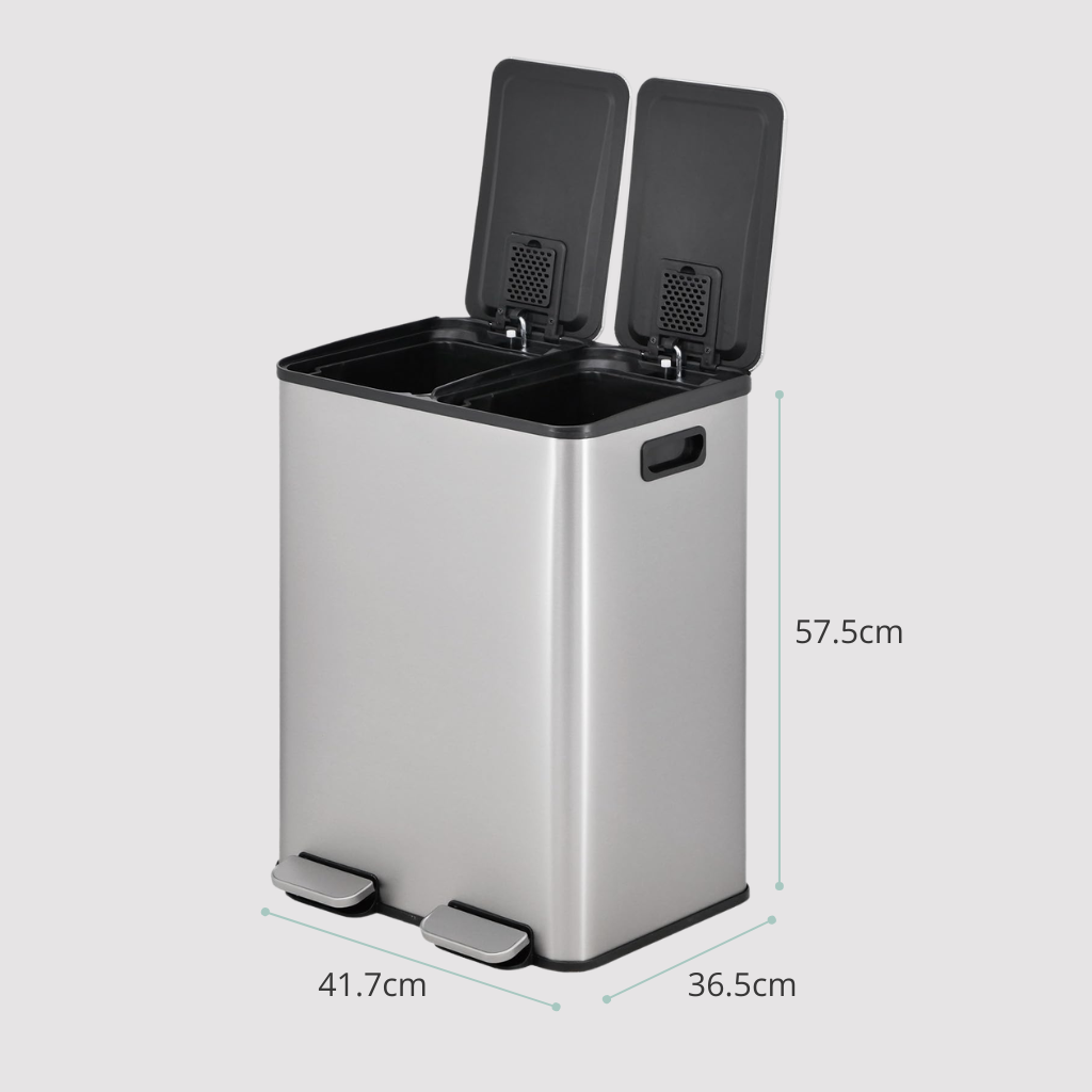 2x20L Pedal Recycling Bin - Vidacharmy