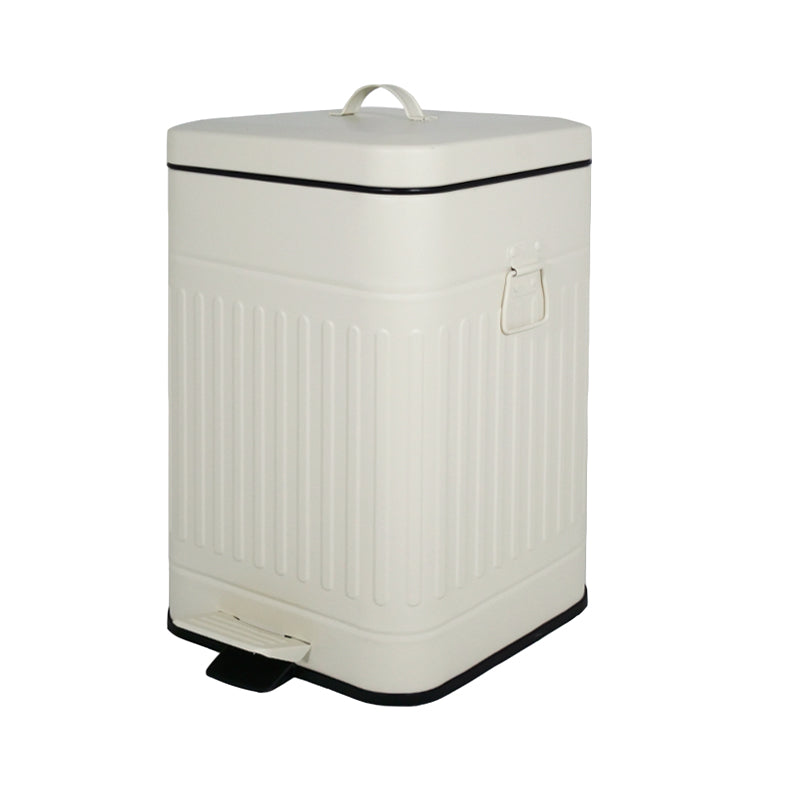 square pedal bin beige