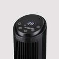 Ventilador torre oscilante de 40 pulgadas de Vidacharmy con control remoto, muestra la rejilla y el diseño moderno.