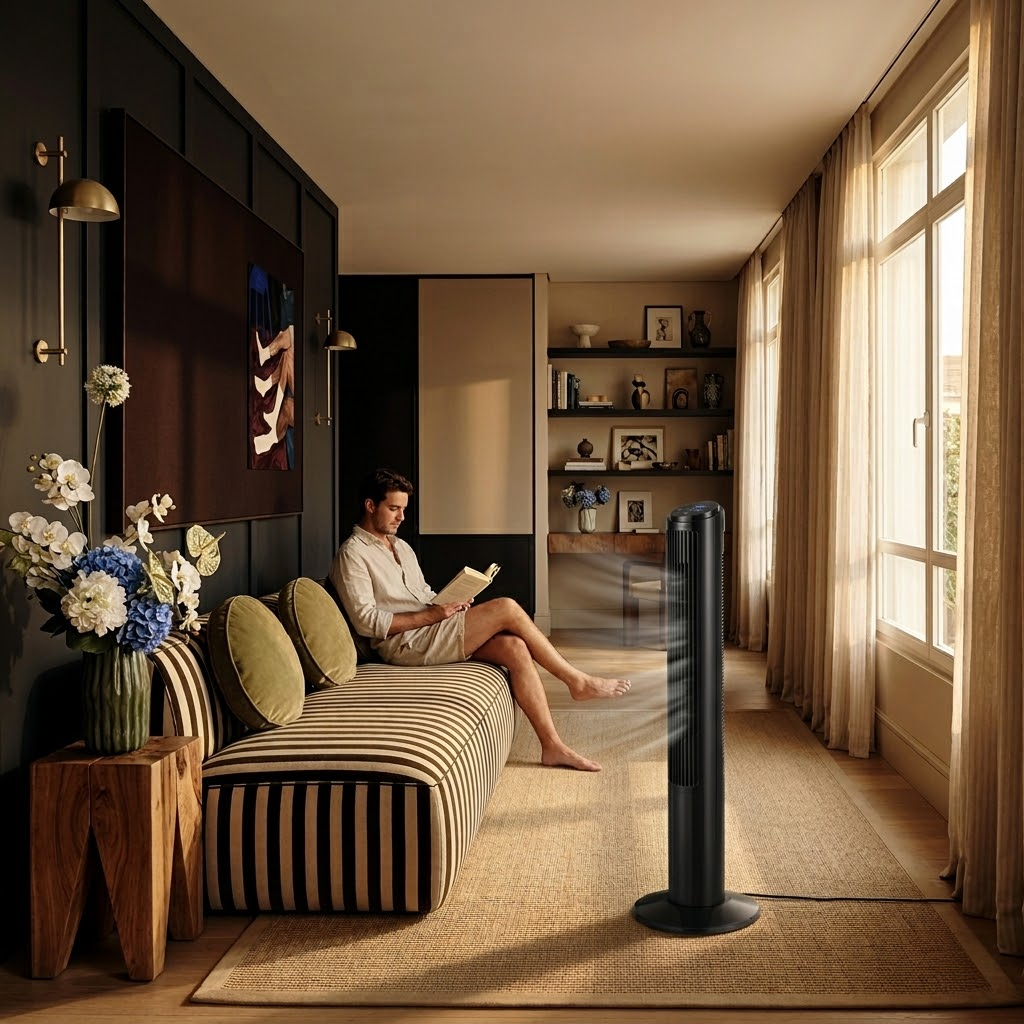 40" Oscillating Tower Fan with Remote Control | Vidacharmy