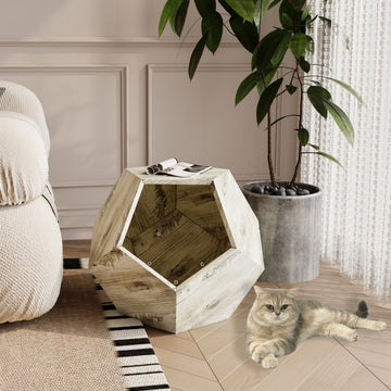 Mobile moderno per mascotas y gatos | Tavolo ausiliario multifunzionale in tessuto da 66 cm
